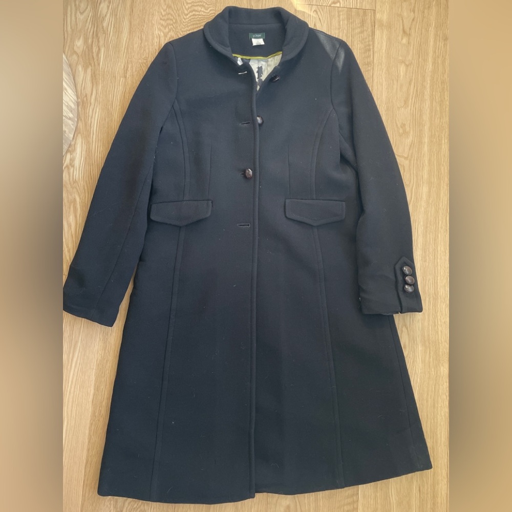 J Crew  Elegant Black pea Coat - Picture 5 of 9